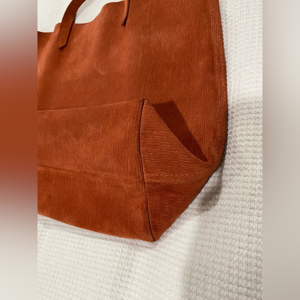 Madewell The Transport Tote RUSSET Corduroy Suede - Picture 12 of 16